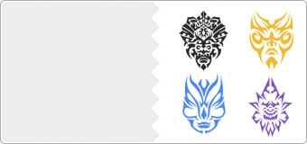 Stickers Muraux Masque